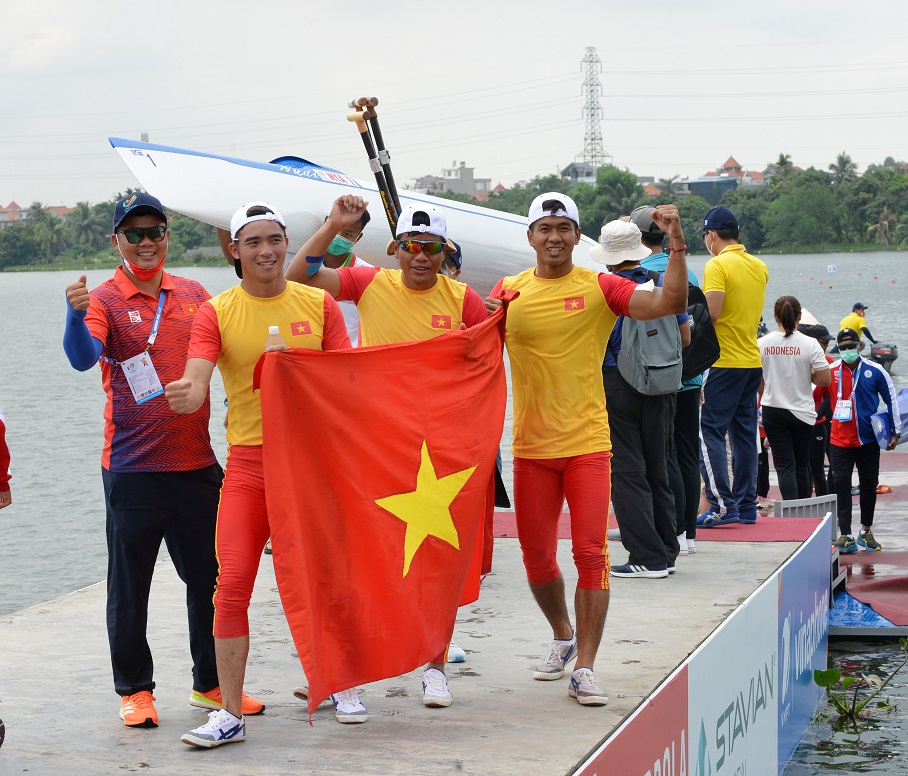 Các tay chèo nam xuất sắc giành HCV canoeing SEA Games 31 Báo Hải